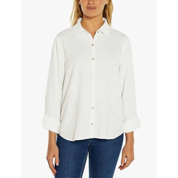 Orvis Woman White Button Down Shirt - Picture 2 of 16